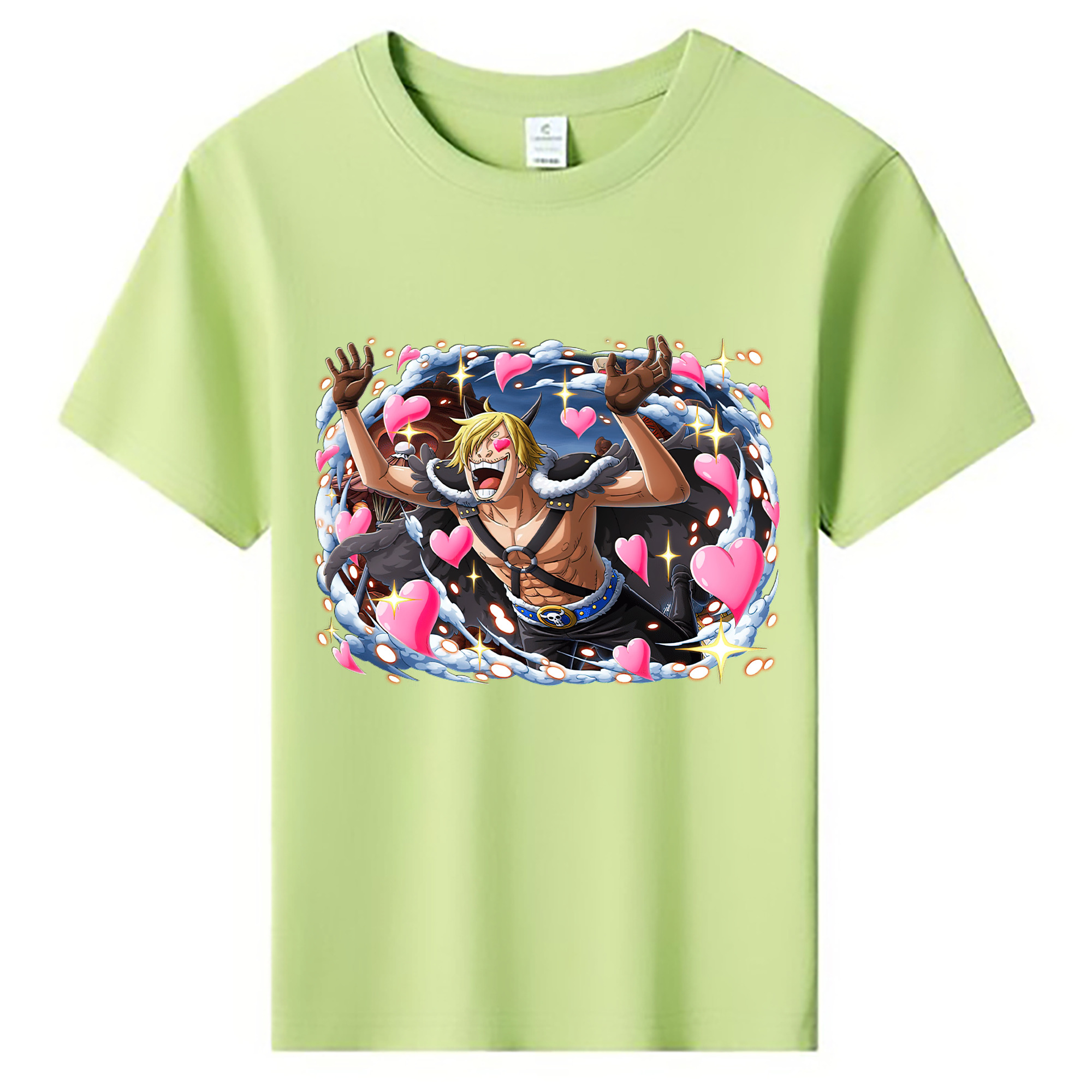 （画像用） ワンピース サンジ ONE PIECE Sanji 綿100％キッズTシャツ（フロントプリント）